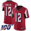 Nike Falcons #12 Mohamed Sanu Sr Red Team Color Men’s Stitched NFL 100th Season Vapor Limited Jersey