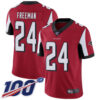 Nike Falcons #24 Devonta Freeman Red Team Color Men’s Stitched NFL 100th Season Vapor Limited Jersey