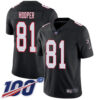 Nike Falcons #81 Austin Hooper Black Alternate Men’s Stitched NFL 100th Season Vapor Limited Jersey
