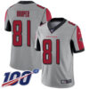 Nike Falcons #81 Austin Hooper Silver Men’s Stitched NFL Limited Inverted Legend 100th Season Jersey