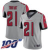 Nike Falcons #21 Desmond Trufant Silver Men’s Stitched NFL Limited Inverted Legend 100th Season Jersey