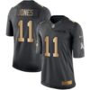 Nike Falcons #11 Julio Jones Black Men’s Stitched NFL Limited Gold Salute To Service Jersey
