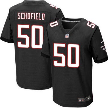 Men’s Atlanta Falcons #50 O’Brien Schofield Black Alternate NFL Nike Elite Jersey