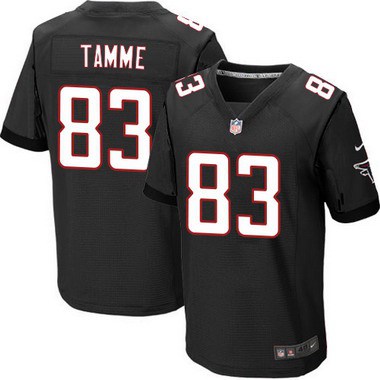 Men’s Atlanta Falcons #83 Jacob Tamme Black Alternate NFL Nike Elite Jersey