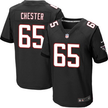 Men’s Atlanta Falcons #65 Chris Chester Black Alternate NFL Nike Elite Jersey