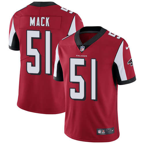 Nike Atlanta Falcons #51 Alex Mack Red Team Color Men’s Stitched NFL Vapor Untouchable Limited Jersey