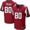 Men’s Atlanta Falcons #80 Levine Toilolo Red Team Color NFL Nike Elite Jersey