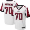 Men’s Atlanta Falcons #70 Jake Matthews White Road NFL Nike Elite Jersey