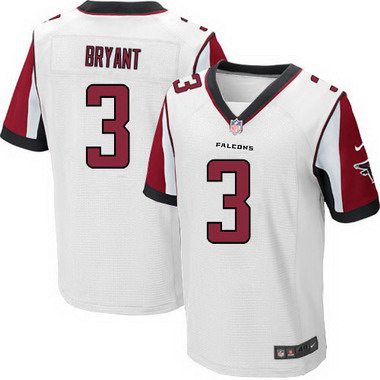 Men’s Atlanta Falcons #3 Matt Bryant White Road NFL Nike Elite Jersey