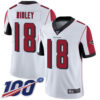Falcons #18 Calvin Ridley White Men’s Stitched Football 100th Season Vapor Limited Jersey