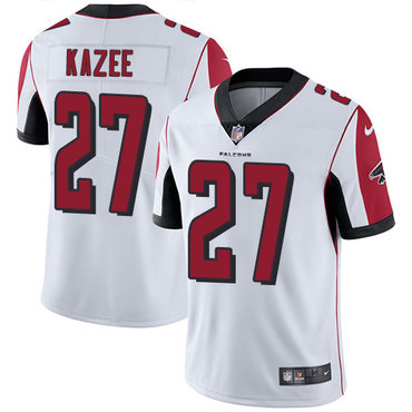 Nike Falcons 27 Damontae Kazee White Men’s Stitched NFL Vapor Untouchable Limited Jersey
