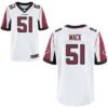 Men’s Atlanta Falcons #51 Alex Mack White Road NFL Nike Elite Jersey