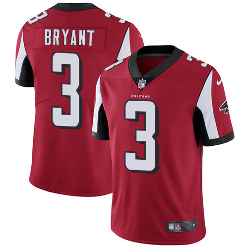 Nike Atlanta Falcons #3 Matt Bryant Red Team Color Men’s Stitched NFL Vapor Untouchable Limited Jersey