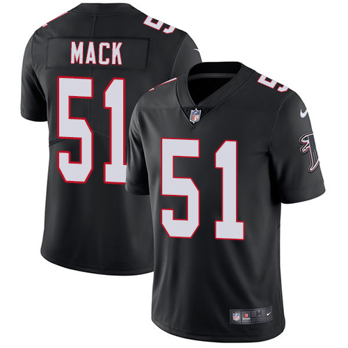 Nike Atlanta Falcons #51 Alex Mack Black Alternate Men’s Stitched NFL Vapor Untouchable Limited Jersey