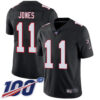 Falcons #11 Julio Jones Black Alternate Men’s Stitched Football 100th Season Vapor Limited Jersey