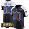 Buffalo Bills Active Player Custom Black White 2023 FUSE AFC East Champions Jersey