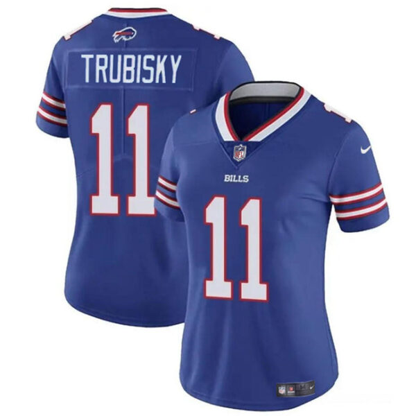 Buffalo Bills #11 Mitch Trubisky Blue Vapor Stitched Football Jerseyrun Small