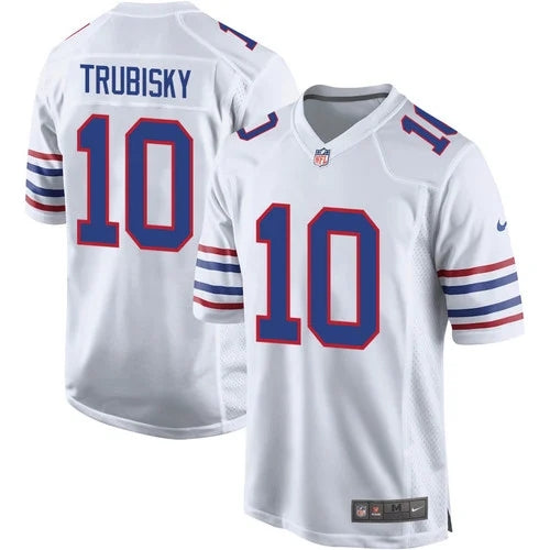 Buffalo Bills #10 Mitch Trubisky Team Alternate Men Jersey – White