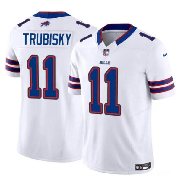 Buffalo Bills #11 Mitch Trubisky White 2024 FUSE Vapor Untouchable Limited Jersey