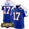 Buffalo Bills #17 Josh Allen Blue White 2023 FUSE AFC East Champions With 4-Star C Jersey