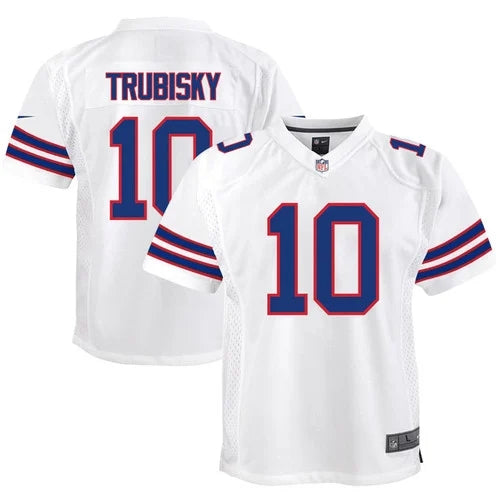 Buffalo Bills #10 Mitch Trubisky Team Alternate Jersey – White 1