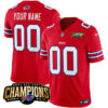 Buffalo Bills Active Player Custom Red 2023 FUSE AFC East Champions Ptach Stitched Jersey