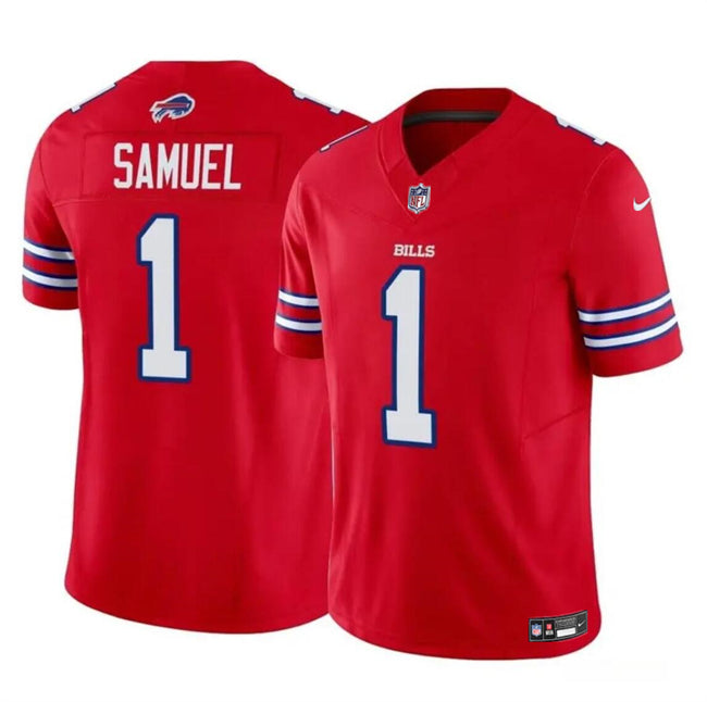Buffalo Bills #1 Curtis Samuel Red 2024 FUSE Vapor Untouchable Limited Stitched Jersey