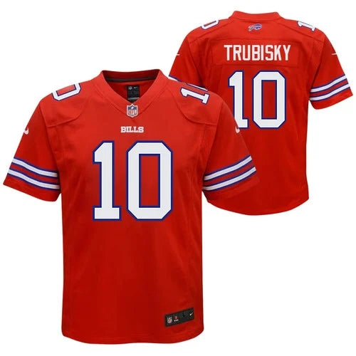 Buffalo Bills #10 Mitch Trubisky Team Alternate Jersey – Red 1