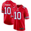 Buffalo Bills #10 Mitch Trubisky Team Alternate Men Jersey – Red