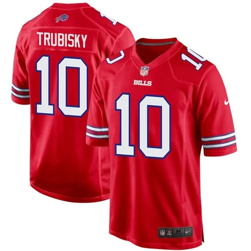 Buffalo Bills #10 Mitch Trubisky Team Alternate Men Jersey – Red