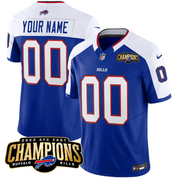 Buffalo Bills Active Player Custom Blue White 2023 FUSE AFC East Champions Jersey