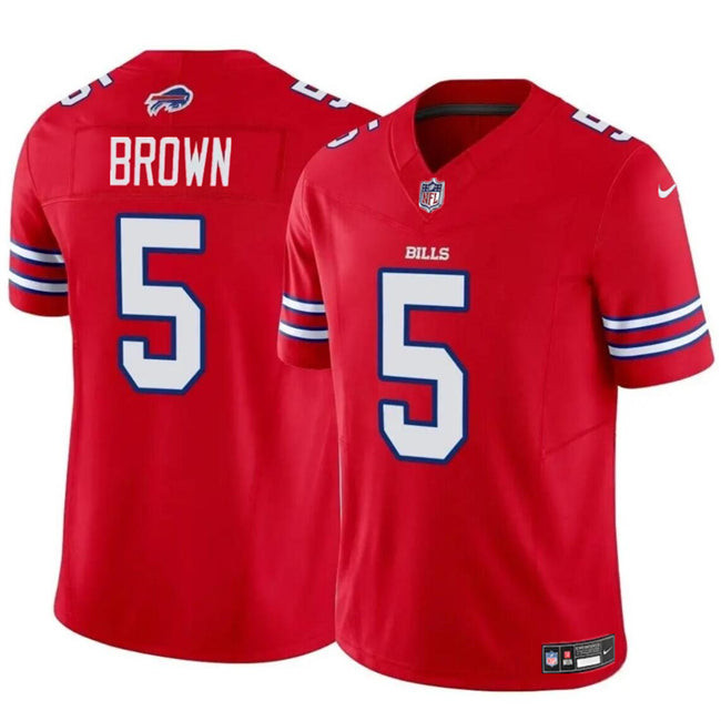 Buffalo Bills #5 Anthony Brown Red 2024 FUSE Vapor Untouchable Jersey