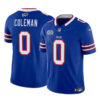 Buffalo Bills #0 Keon Coleman Blue 2024 With Draft Patch FUSE Vapor Jersey