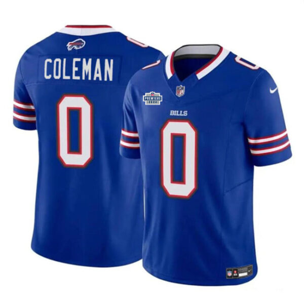 Buffalo Bills #0 Keon Coleman Blue 2024 With Draft Patch FUSE Vapor Jersey