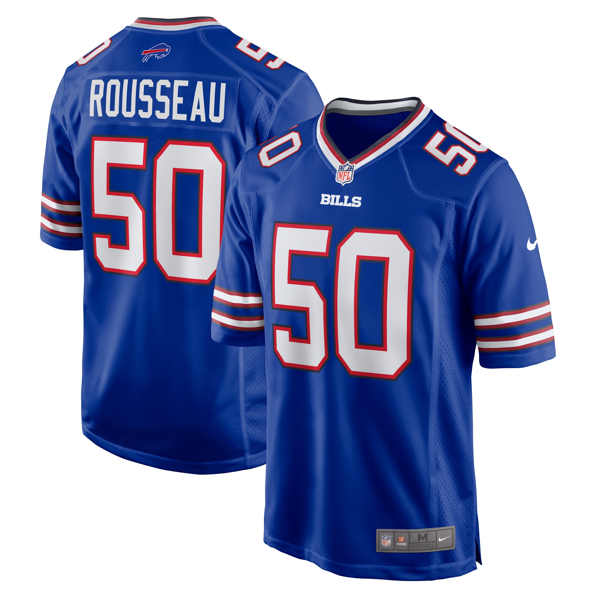 Gregory Rousseau Buffalo Bills Nike Game Player Jersey Royal
