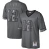 Jim Kelly Buffalo Bills Mitchell Ness 1990 Retired Player Metal Legacy Jersey Charcoal