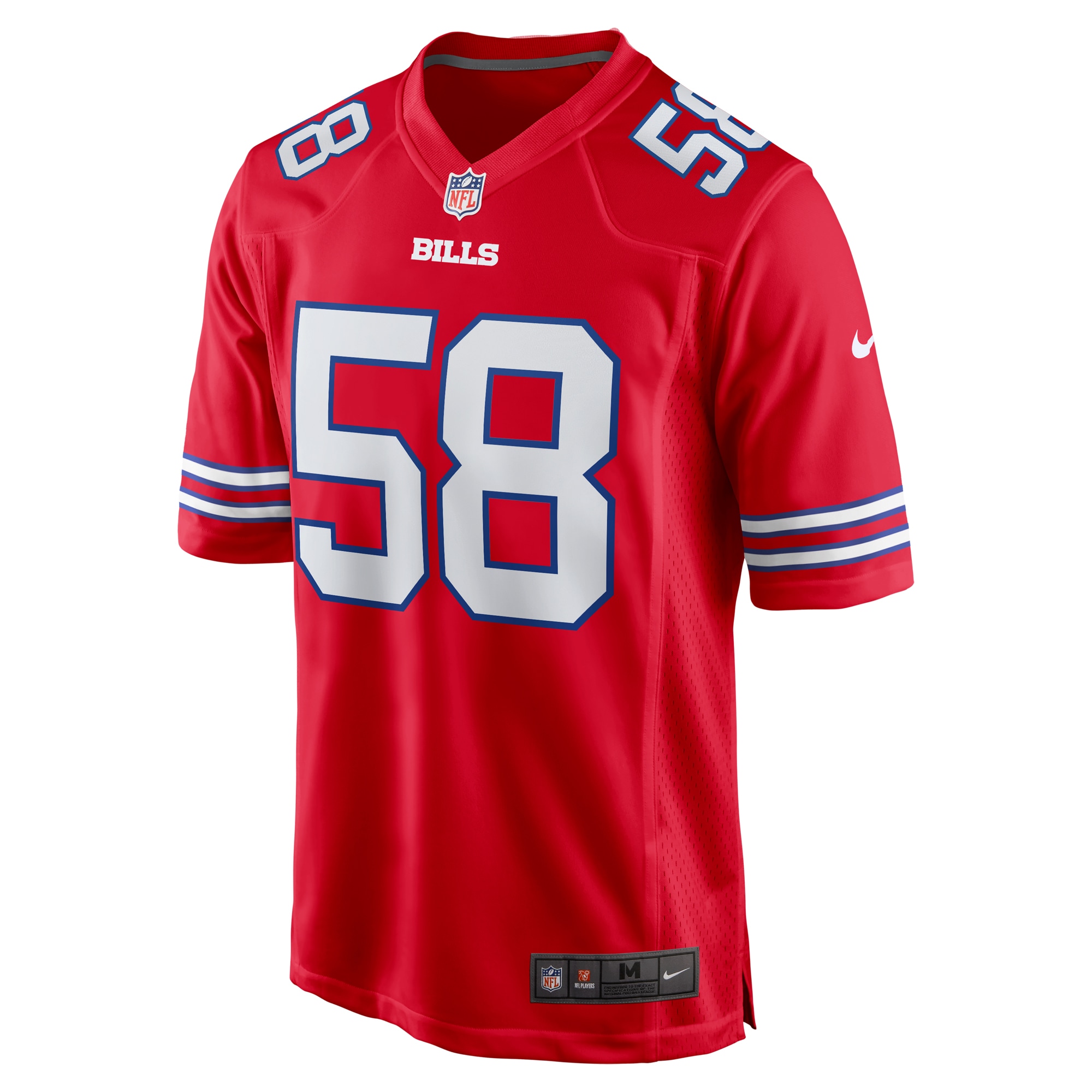 Matt Milano Buffalo Bills Nike Alternate Game Jersey Red - Image 2