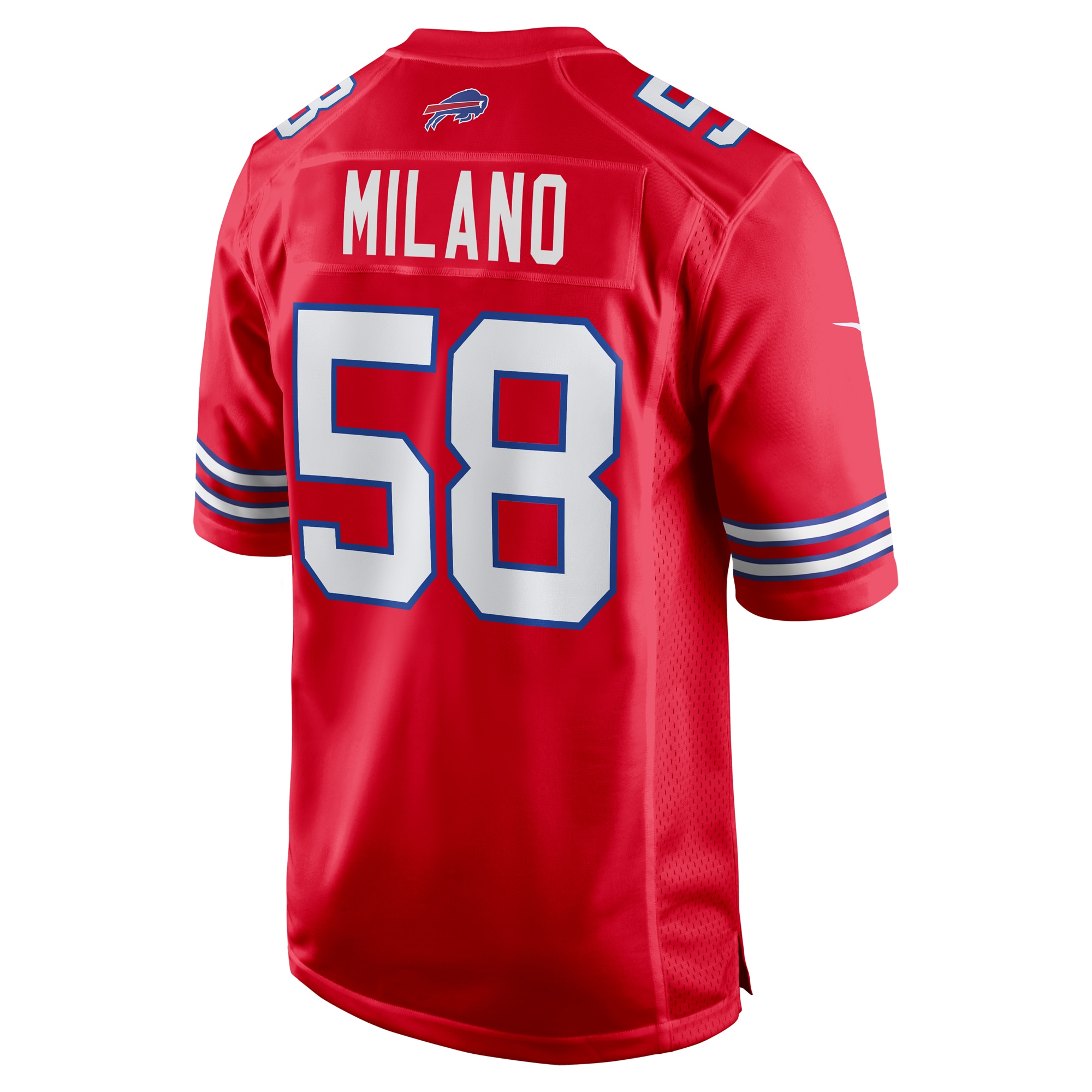 Matt Milano Buffalo Bills Nike Alternate Game Jersey Red - Image 3
