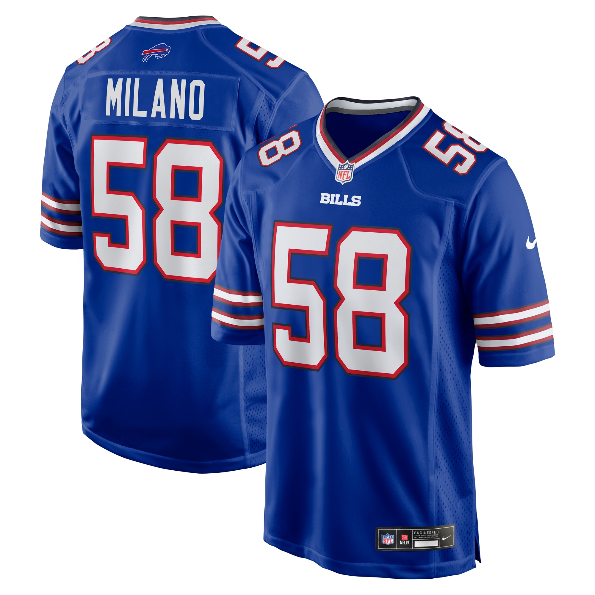 Matt Milano Buffalo Bills Nike Game Player Jersey Royal