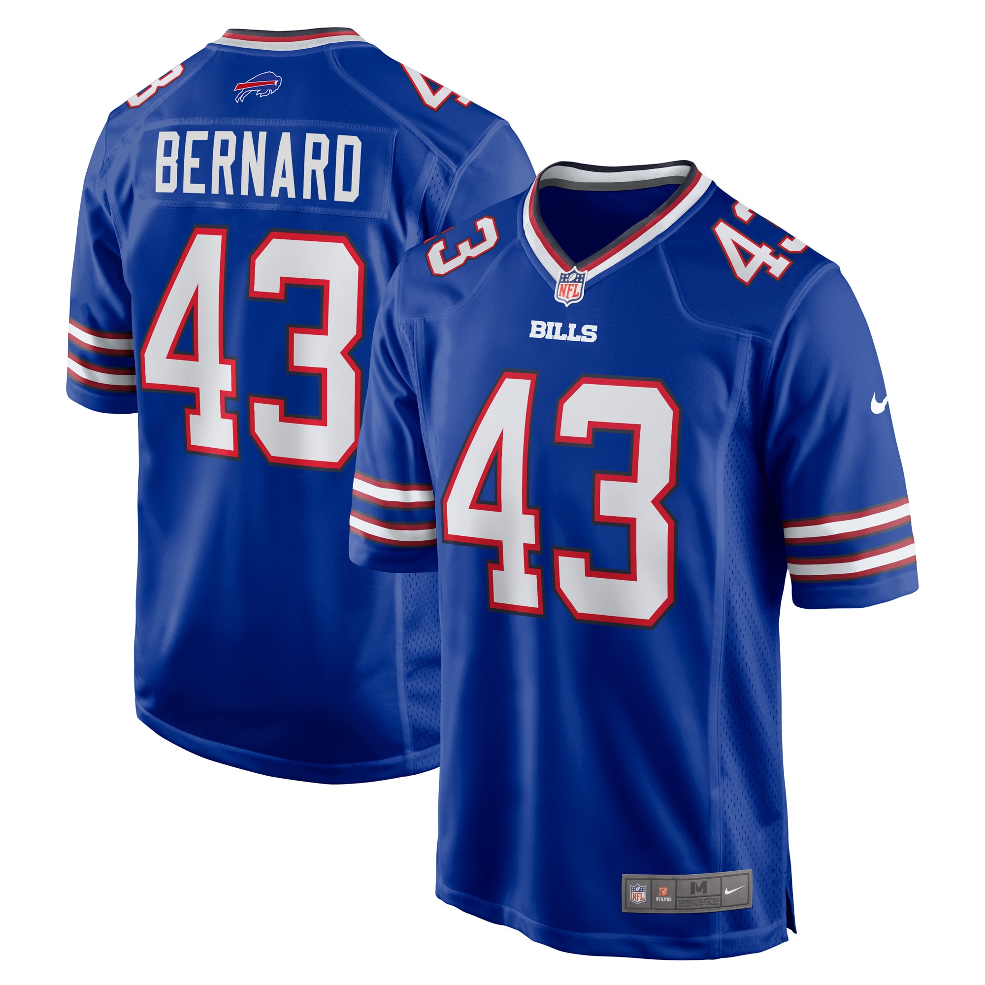 Terrel Bernard Buffalo Bills Nike Game Player Jersey Royal