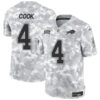 Buffalo Bills #4 James Cook 2024 FUSE Arctic Camo Salute To Service Limited Football Stitched Jersey
