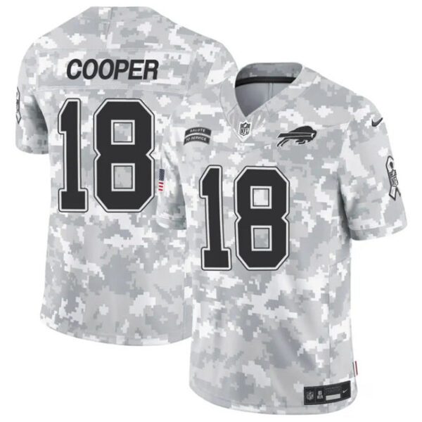 Buffalo Bills #18 Amari Cooper 2024 FUSE Arctic Camo Salute To Service Limited Football Stitched Jersey