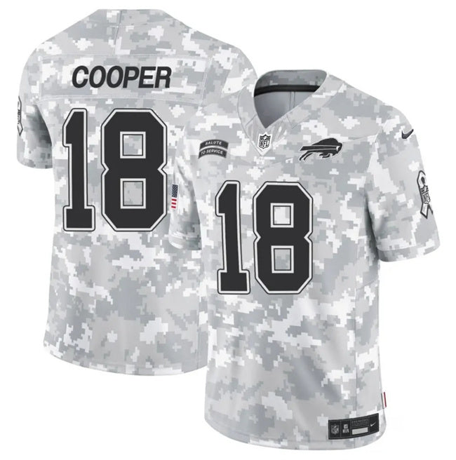 Buffalo Bills #18 Amari Cooper 2024 FUSE Arctic Camo Salute To Service Limited Football Stitched Jersey