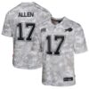 Josh Allen Buffalo Bills Youth 2024 Salute To Service Game Jersey Arctic Camo