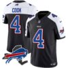 Men’s Bills New York Patch Vapor Limited Jersey – All Stitched – Black Alternate – James Cook