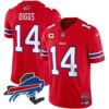 Men’s Bills New York Patch Vapor Limited Jersey – All Stitched – Red – Stefon Diggs