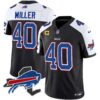 Men’s Bills New York Patch Vapor Limited Jersey – All Stitched – Black Alternate – Von Miller