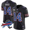 Men’s Bills New York Patch Vapor Limited Jersey – All Stitched – Black – Stefon Diggs