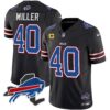 Men’s Bills New York Patch Vapor Limited Jersey – All Stitched – Black – Von Miller