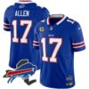 Men’s Bills New York Patch Vapor Limited Jersey – All Stitched – Royal – Josh Allen